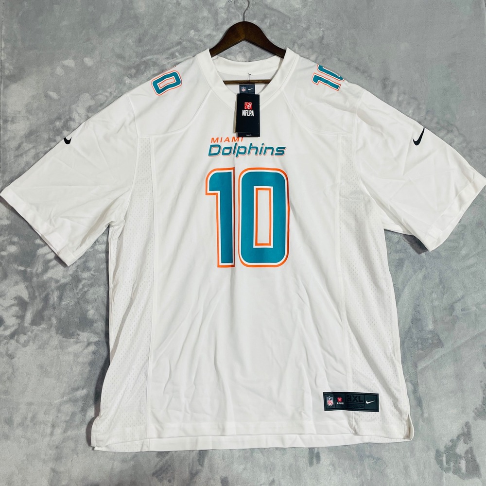 Miami Dolphins Nike Jersey Mens 3XL White NWT NFL On Field Tyreek Hill #10